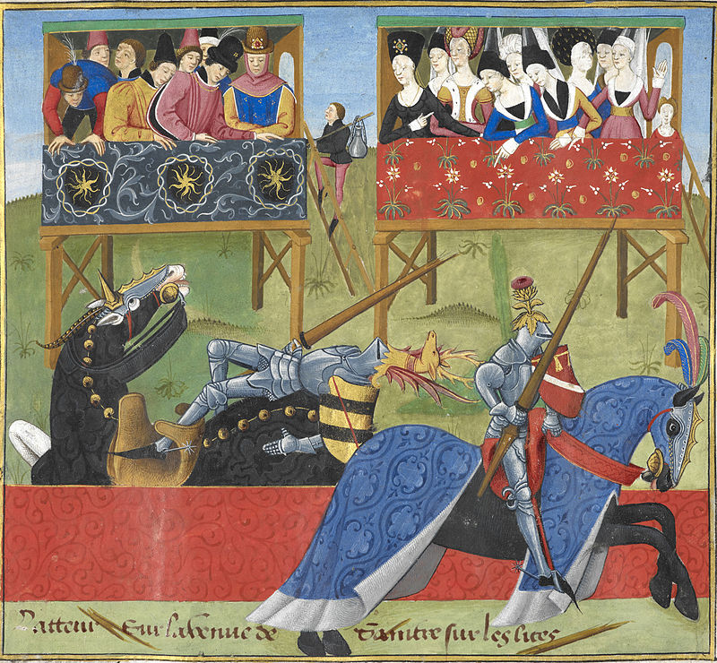 Jean_de_Saintré_jousts_with_Enguerrant_-_The_Romance_of_Jean_de_Saintré_c.1470_f.40_-_BL_Cotton_MS_Nero_D_IX