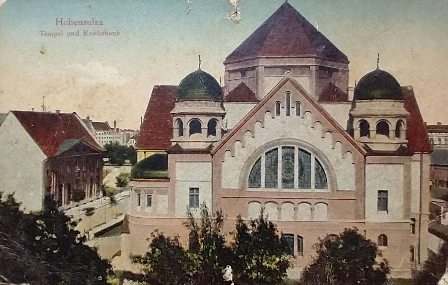 Pocztówka z synagogą w Inowrocławiu